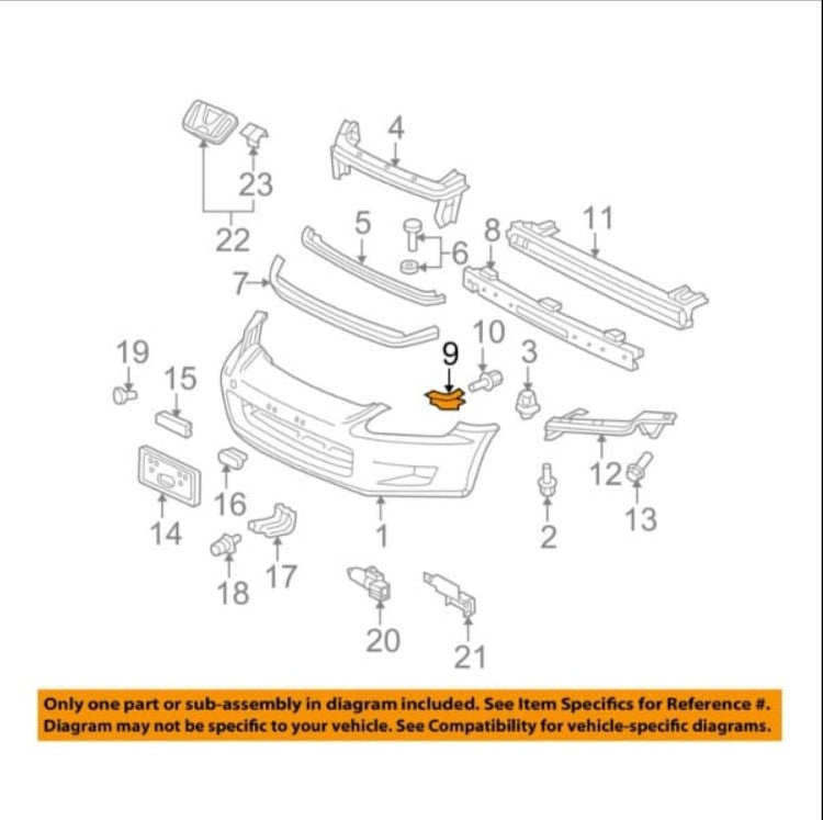 Honda OEM Front Bumper Energy Absorber Stiffener Bracket S2000 – Left and Right