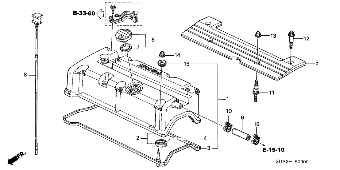 GENUINE HONDA ROCKER COVER GASKET KIT K20/K24 - 12030-PNC-000