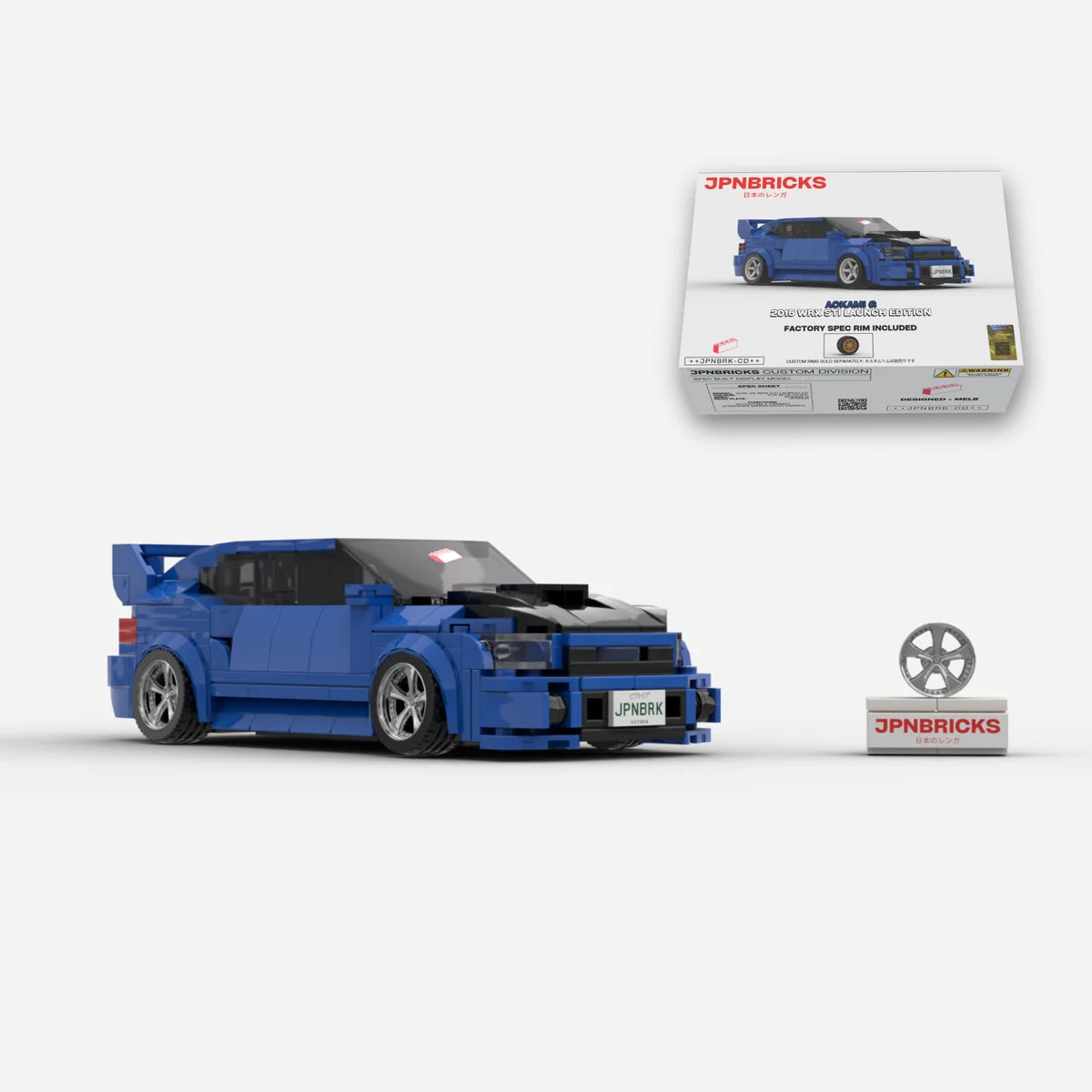 WRX STI HATCH G3 Brick Car Model - BLUE
