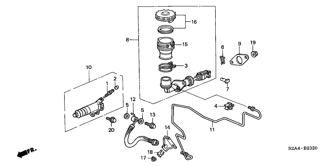 OEM HONDA S2000 CLUTCH SLAVE CYLINDER