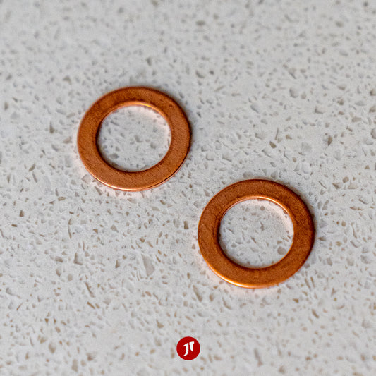 Copper Crush Drain / Sump Plug Washer 14mm (2 PCS)