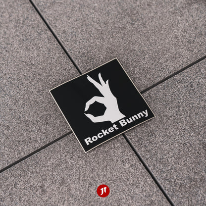 Official Rocket Bunny Decal 140mm x 140mm - Black