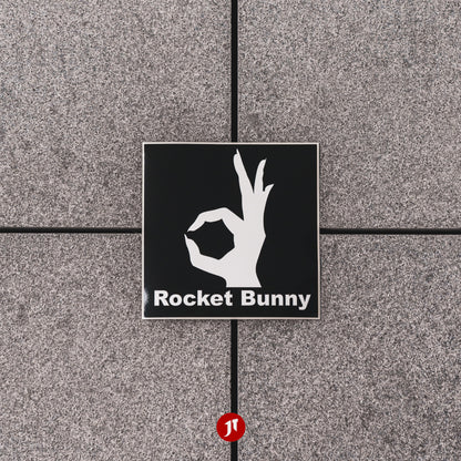 Official Rocket Bunny Decal 140mm x 140mm - Black