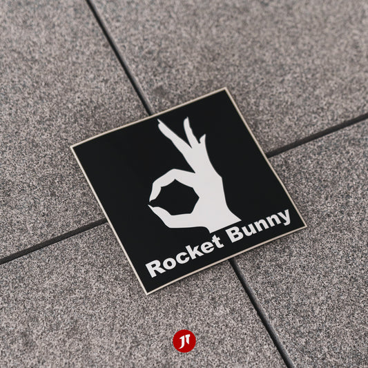Official Rocket Bunny Decal 140mm x 140mm - Black
