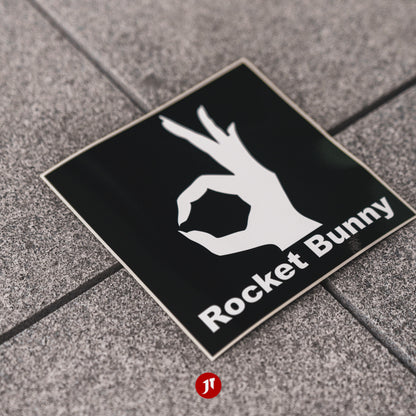 Official Rocket Bunny Decal 140mm x 140mm - Black