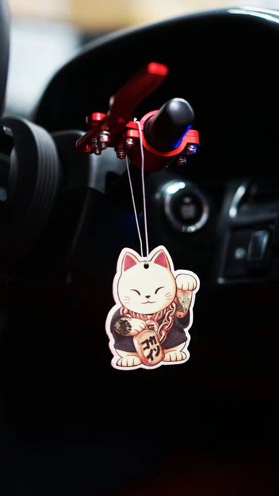 "Mascot" Maneki Neko Air Freshener - Watermelon Strawberry Scent