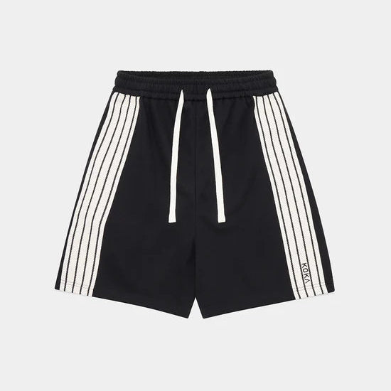 Premium Stripe Shorts // BLACK