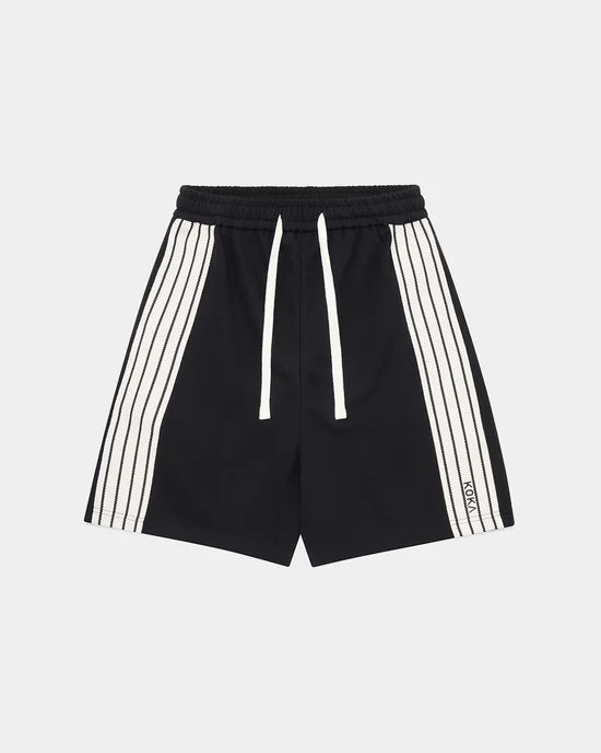 Premium Stripe Shorts // BLACK