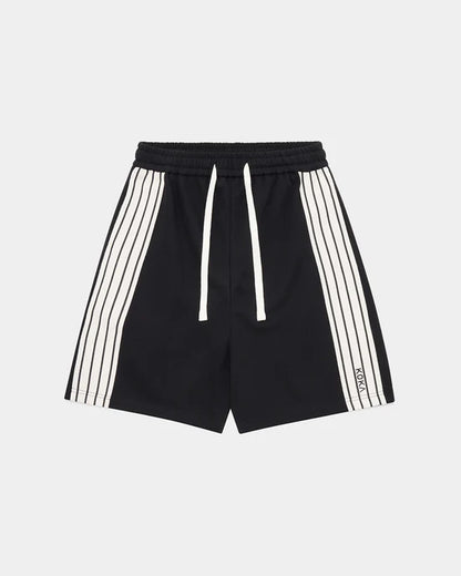 Premium Stripe Shorts // BLACK