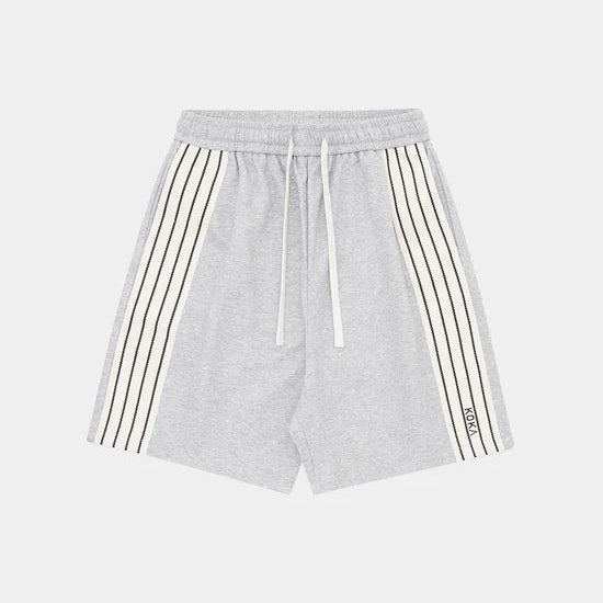 Premium Stripe Shorts // GREY
