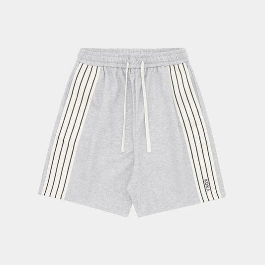 Premium Stripe Shorts // GREY