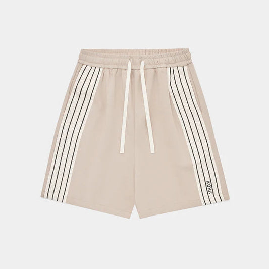 Premium Stripe Shorts // LATTE