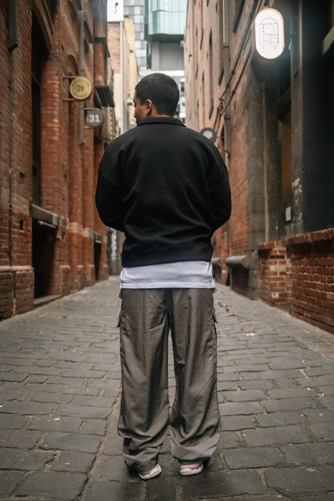 Core Quarter Zip Polo Sweater - Black