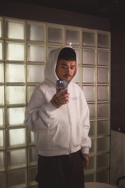 Core Zip Up Hoodie - Grey