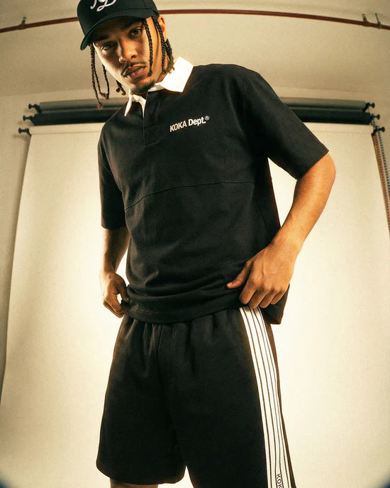Premium Stripe Shorts // BLACK