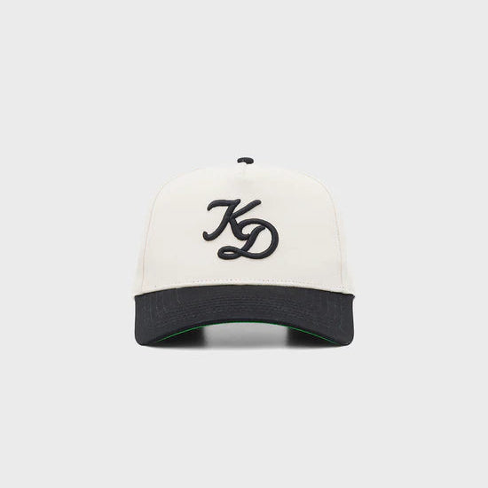 "KD" A-Frame Hat - Cream/Black