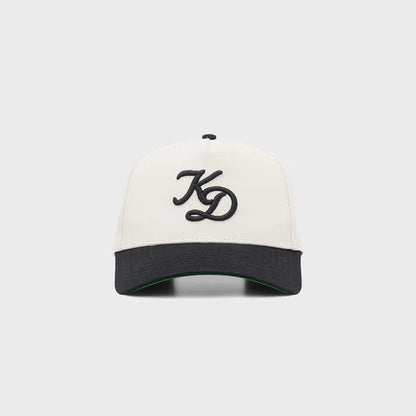 "KD" A-Frame Hat - Cream/Black