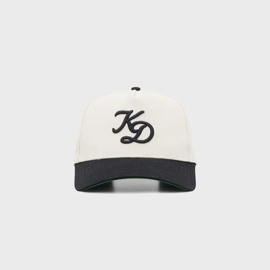 "KD" A-Frame Hat - Cream/Black