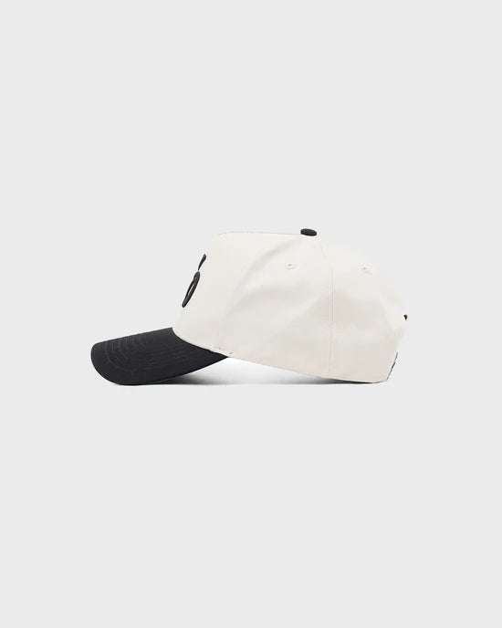 "KD" A-Frame Hat - Cream/Black