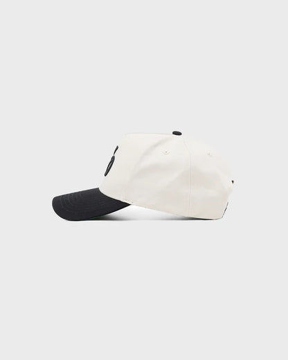 "KD" A-Frame Hat - Cream/Black