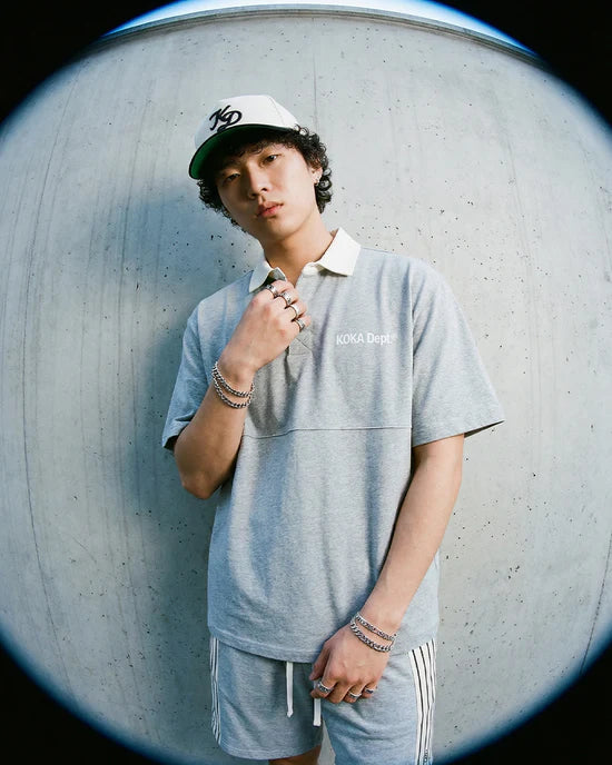 "KD" A-Frame Hat - Cream/Black