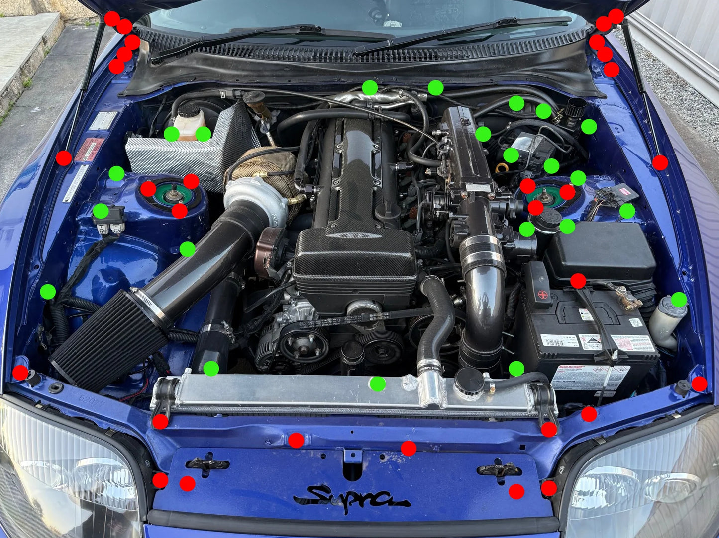 Titanium Engine Bay Kits - TOYOTA SUPRA JZA80