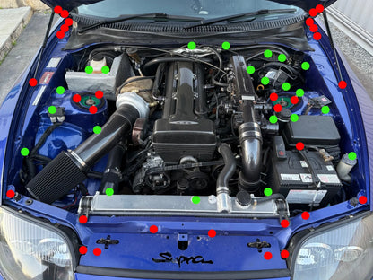 Titanium Engine Bay Kits - TOYOTA SUPRA JZA80