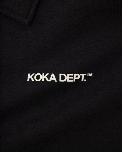 Core Quarter Zip Polo Sweater - Black