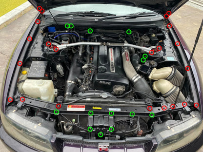 Titanium Engine Bay Kits - NISSAN SKYLINE R33 GTR