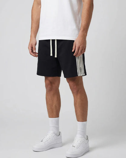 Premium Stripe Shorts // BLACK