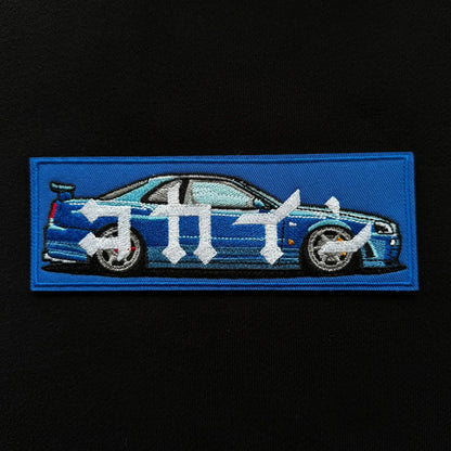 "R34" Blue Patch Hoodie