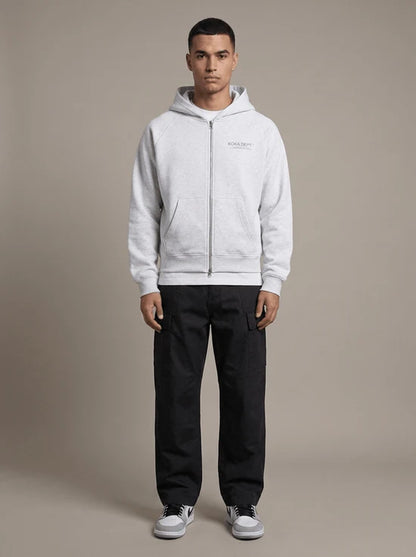 Core Zip Up Hoodie - Grey
