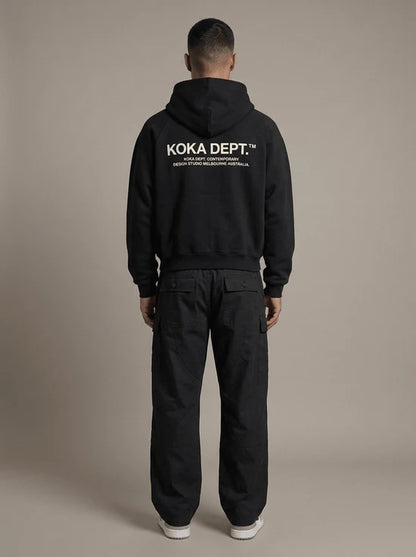 Core Zip Up Hoodie - Black