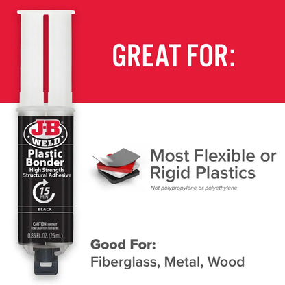 JB Weld Plastic Bonder 25mL Black 50139