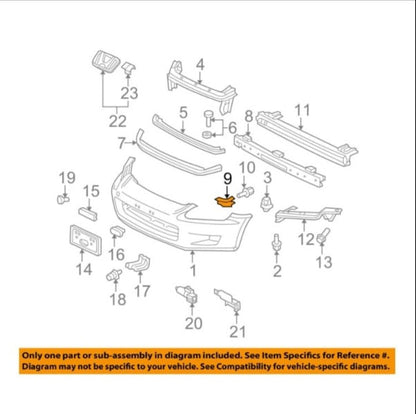 Honda OEM Front Bumper Energy Absorber Stiffener Bracket S2000 – Left and Right